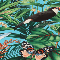 Paradisio 2 Jungle Birds Wallpaper Blue Erismann 10121-18