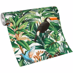 Paradisio 2 Jungle Birds Wallpaper White Erismann 10121-07