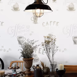 Grey Coffee House Wallpaper Erismann Paste The Wall Vinyl Kitchen Textured