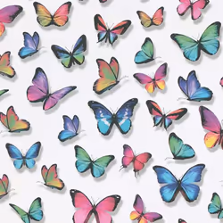 Multicoloured Butterfly Wallpaper Erismann Textured Vinyl Pink Purple Green Blue