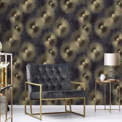 Erismann Elle Decoration Sun Graphic Wallpaper - Black Gold 10191-15