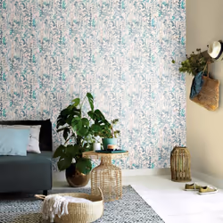 Erismann Casual Chic Cottage Teal Wallpaper 10258-18