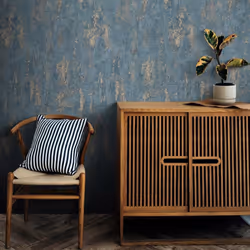 Erismann Casual Chic Distressed Industrial Concrete Blue Wallpaper
