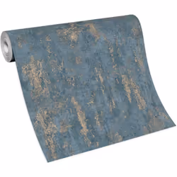 Erismann Casual Chic Distressed Industrial Concrete Blue Wallpaper