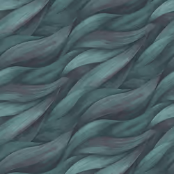 Erismann Casual Chic Waves Leaves Wallpaper Petrol Purple 10257-18