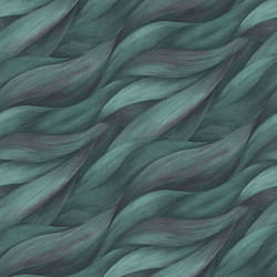 Erismann Casual Chic Waves Leaves Wallpaper Petrol Purple 10257-18