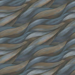 Erismann Casual Chic Leaf Waves Metallic Wallpaper - Blue Dark Green 10257-08