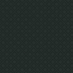 Erismann Versailles Quilted Faux Black Leather Diamond Check Wallpaper