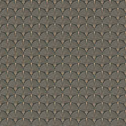 Erismann Versailles Sea Shell Arch Fan Art Deco Black Gold Wallpaper