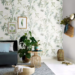 Erismann Select Martinique Bamboo Leaf Green Wallpaper 10388-07