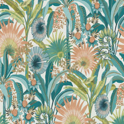 Erismann Martinique Tropical Teal Wallpaper Botanical Paste The Wall Vinyl