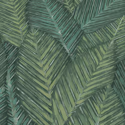 Martinique Leaf Textured Vinyl Wallpaper Erismann - Green