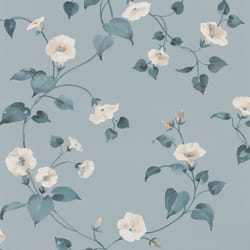 Erismann Abode Laura Floral Leaves Wallpaper - Duck Egg 05549-43