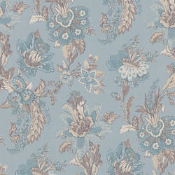 Erismann Abode Edward Floral Flowers Wallpaper - Duck Egg 05550-43