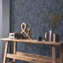 Erismann Abode Play of Light Palm Leaves Wallpaper - Navy Blue 10416-08