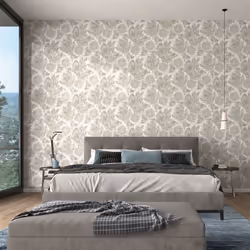 Erismann Spotlight 2 Abstract Leaf Taupe Silver Wallpaper 10402-37