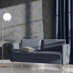 Elle Decoration Luxury Concrete Textured Vinyl Wallpaper - Navy Blue/Gold