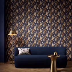Erismann Elle Decoration 4 Faces Navy Wallpaper 10458-08