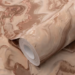 Elle Decoration Mystic Spell Textured Vinyl Wallpaper - Mocha/Rose Gold