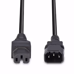 Lindy 2m IEC C14 to IEC C15 'Hot Condition' Power Cable, Black - Additional view 4