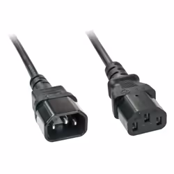 Lindy 2m C14 to C13 Extension Cable, 2 m, C14 coupler, C13 coupler, H05VV-F3G