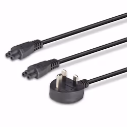 Lindy 2.5m UK 3 Pin Plug To IEC 2 x C5 Splitter Extension Cable, Black - Additional view 5