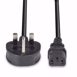 Lindy 10m UK 3 Pin Plug to IEC C13 Mains Power Cable, Black - Additional view 4
