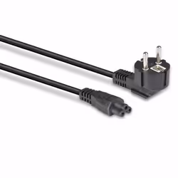Lindy 2m Schuko 2 Pin Plug To IEC C5 Power Cable, Black