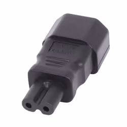 Lindy IEC C14 3 Pin Socket To IEC C7 Figure 8 Plug Adapter, IEC C14 3 Pin, IEC C7 Figure 8, Black