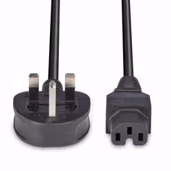 Lindy 2m Mains UK 3 Pin Plug to Hot Conditioned IEC C15 Power Cable  Kettle Lead - Additional view 4