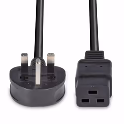 Lindy 2m UK 3 Pin Plug to IEC C19 Power Cable. Black - Additional view 5