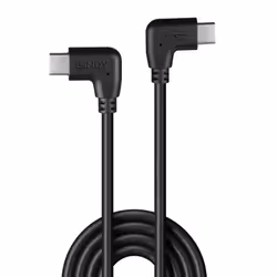 Lindy 1m USB 2.0 Right-Angled USB-C to Right-Angled USB-C Cable - Additional view 2