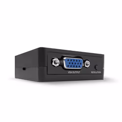 Lindy Composite / S-Video to VGA Converter, Black, Plastic, CE, UKCA, FCC, RoHS, REACH, California Proposition 65, 1920 x 120 ...