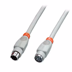 Lindy EXTENSION CABLE 8 PIN MINI D, Grey, 5 m, Male/Female, Mini DIN