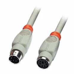 Lindy 5m PS/2 Extension Cable, 5 m, Male, Female, Grey