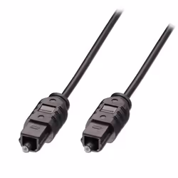 Lindy 0.5m TosLink SPDIF Digital Optical Cable, TosLink, Male, Male, 0.5 m, Black