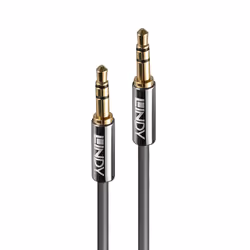 Lindy 1m 3.5mm Audio Cable, Cromo Line, 3.5mm, Male, 3.5mm, Male, 1 m, Anthracite