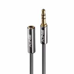 Lindy 10m 3.5mm Extension Audio Cable, Cromo Line, 3.5mm, Male, 3.5mm, Female, 10 m, Anthracite