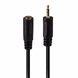 Lindy 2.5mm Male to 3.5mm Female Audio Adapter, 2.5mm, Male, 3.5mm, Female, 0.2 m, Black