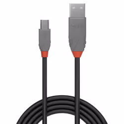 Lindy 0.5m USB 2.0 Type A to Mini-B Cable, Anthra Line - Additional view 2