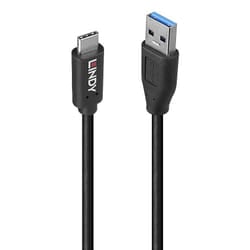 Lindy 36970 USB cable USB 3.2 Gen 2 (3.1 Gen 2) 0.5 m USB A USB C Black