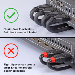 Lindy 0.5m 4K60Hz HDMI Cable, Flexible - Additional view 4