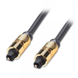 Lindy 0.5m TosLink audio cable Black, Gold