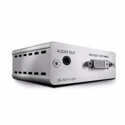 Lindy 3G SDI to DVI-D Converter/Extender, Active video converter, Silver, CE, FCC, REACH & RoHS, 1920 x 1080 pixels, 1080i, 1 ...