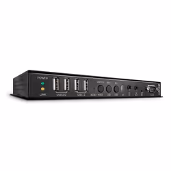 Lindy 4K HDMI & USB over IP Extender, Receiver, 3840 x 2160 pixels, AV receiver, 100 m, Wired, Black, HDCP