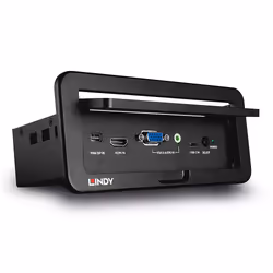 Lindy Multi-Format Conference Table Switch, HDMI/VGA, USB Type-C, Metal, Black, 60 Hz, 18 Gbit/s