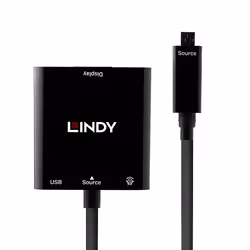 Lindy Micro HDMI D to VGA & Audio Converter