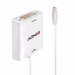 Lindy Mini DisplayPort to DVI Converter, 0.1 m, DVI-I, Mini DisplayPort, Female, Male, Straight