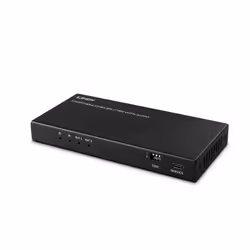 Lindy 2 Port HDMI 8K60 Splitter with Audio, HDMI, 2x HDMI, 3.5 mm, 7680 x 4320 pixels, Black, Metal