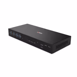 Lindy 2 Port Dual Head HDMI 4K60, USB 3.0 KVM Switch, 4096 x 2160 pixels, 4K Ultra HD, Black